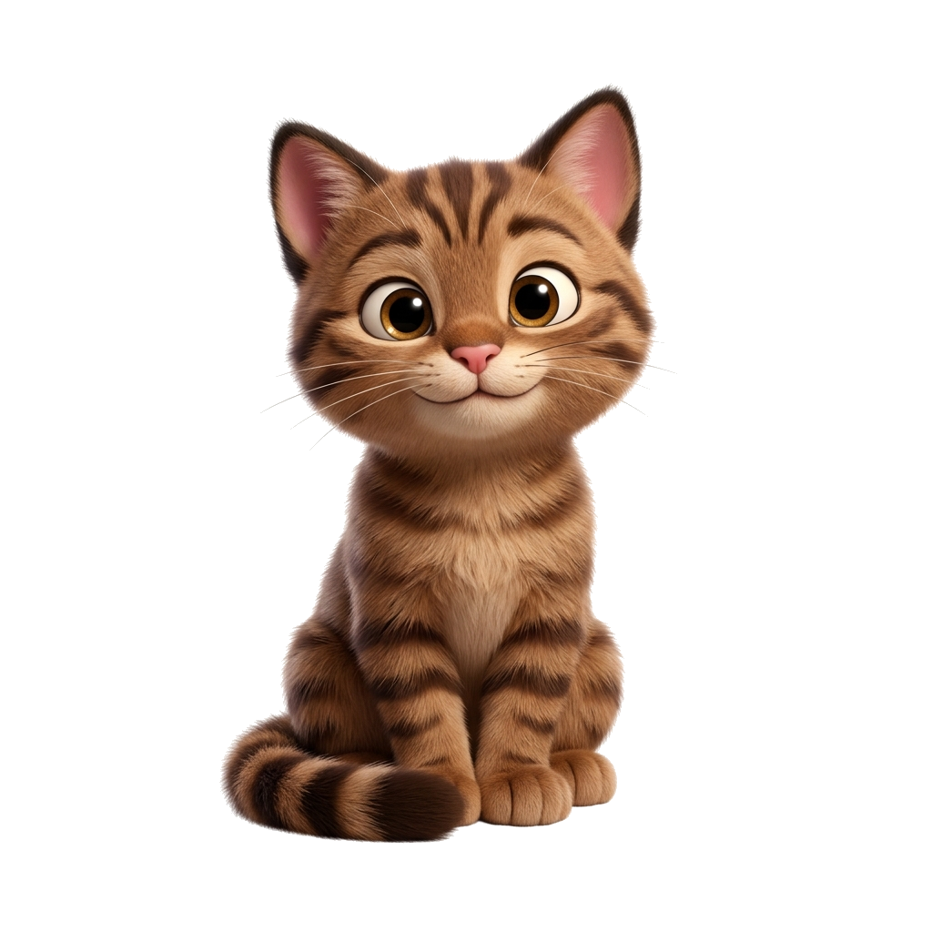 Small brown tabby cat